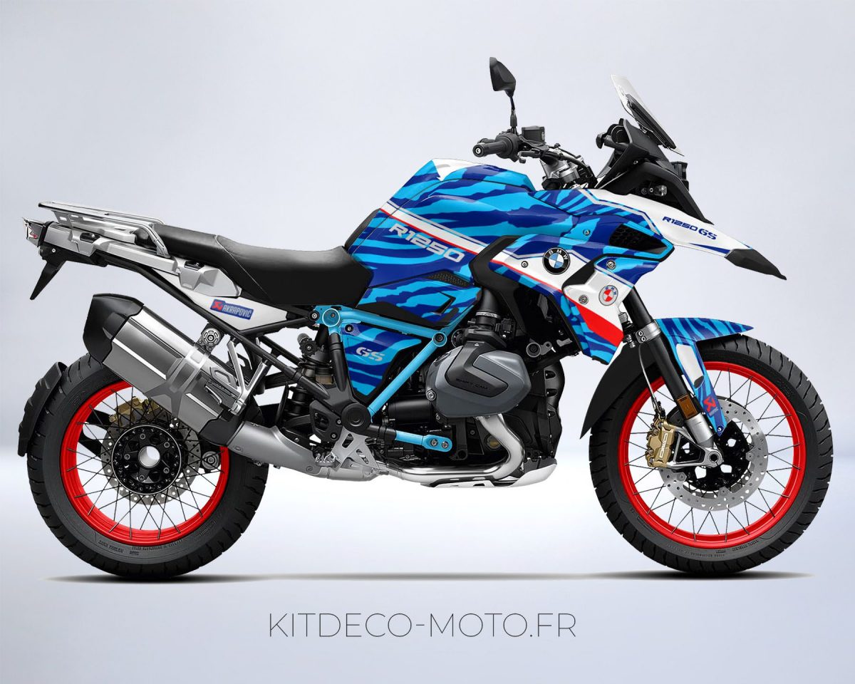kit déco bmw r1250 gs camouflage bleu