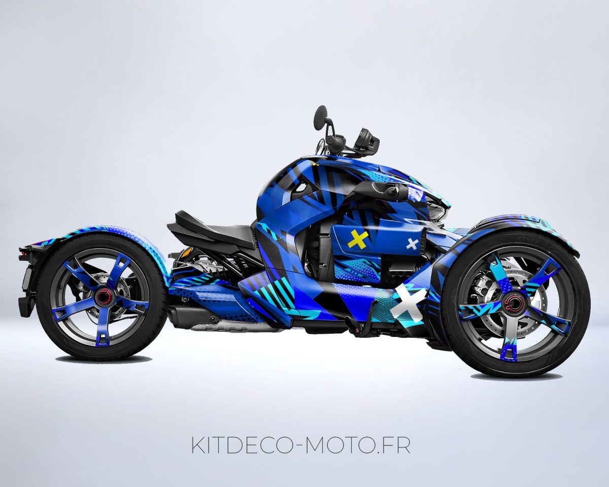 kit déco can am ryker color bleu