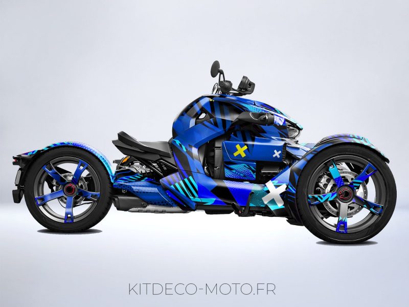 can am ryker color blue graphic kit