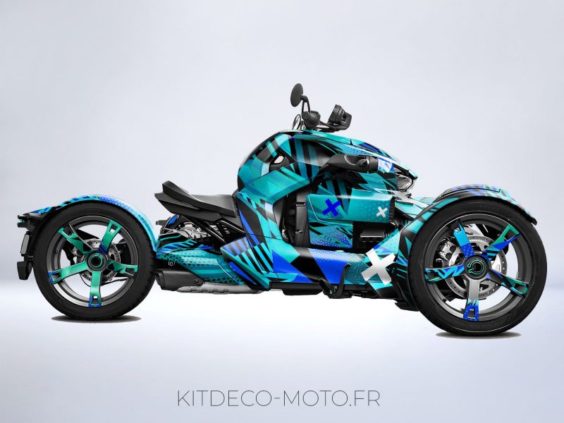 can am ryker color cyan graphic kit