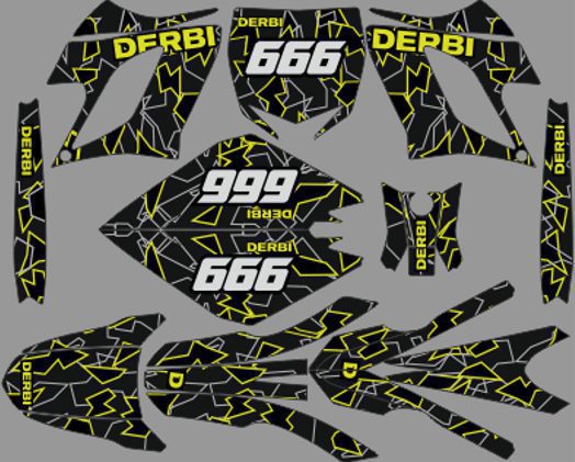kit deco derbi 50 drd flash de corrida