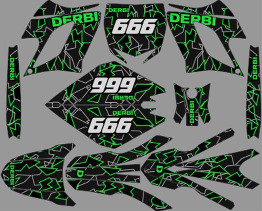 kit deco derbi 50 drd racing flash