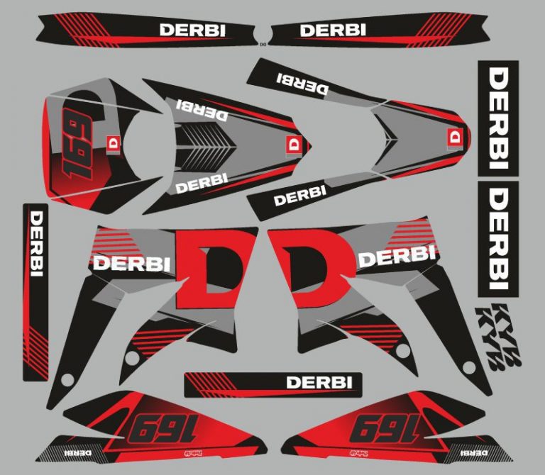 Kit déco Derbi 50 XTREME / Racing Gotam Violet