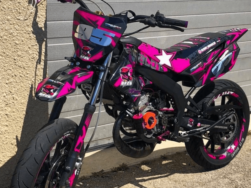kit-deco-derbi 50 x treme / racing pink rider