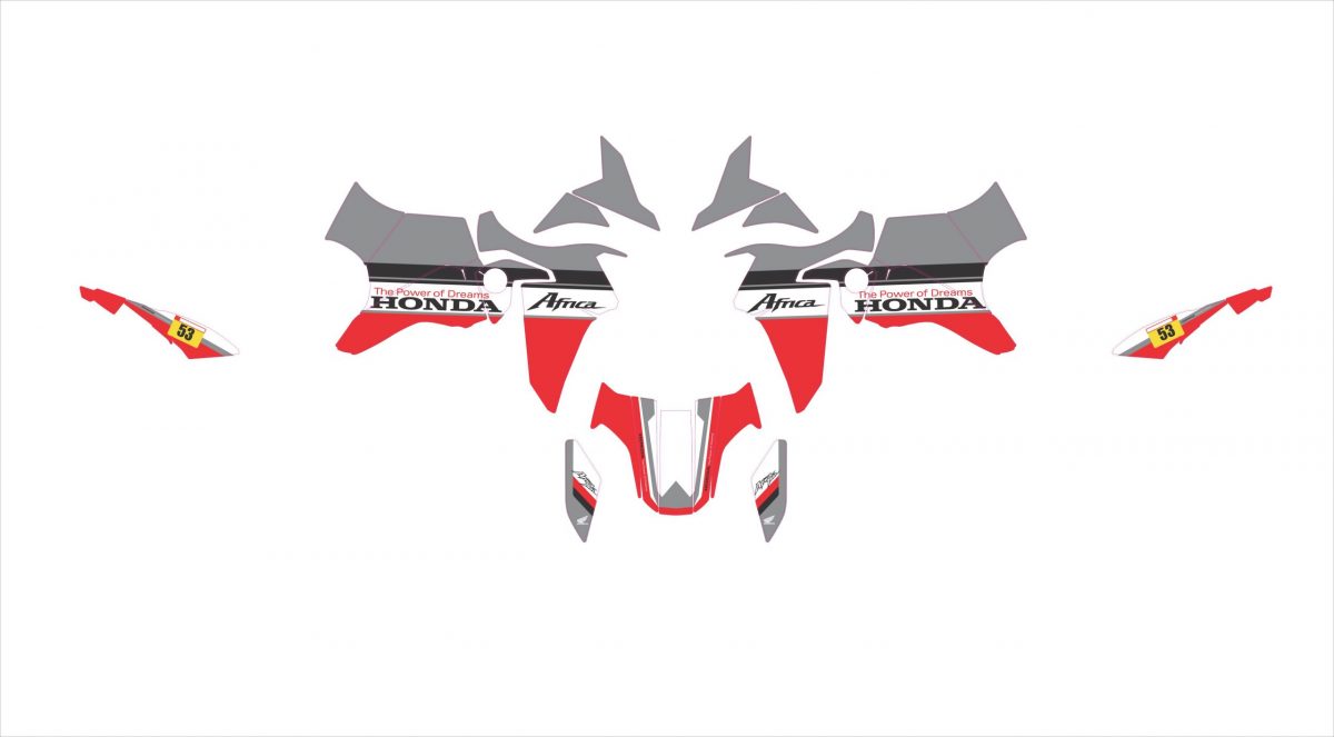 kit déco honda africa twin crf 1000l – factory rouge