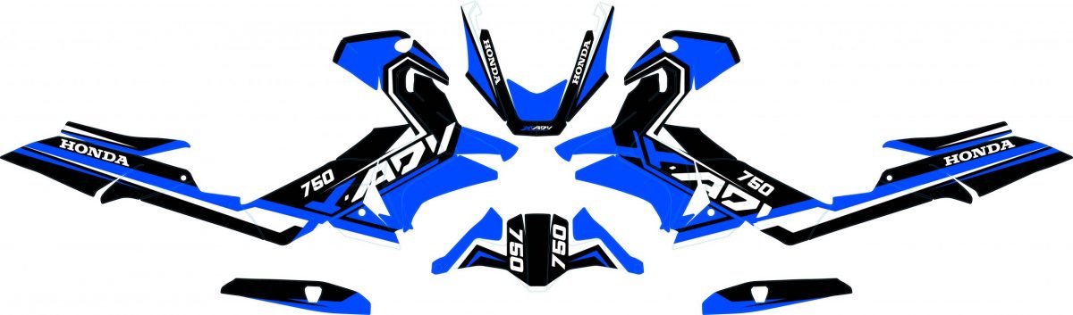 kit déco honda x adv 750 – factory bleu