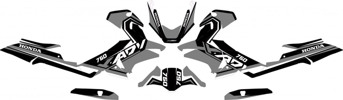 kit déco honda x adv 750 – factory gris