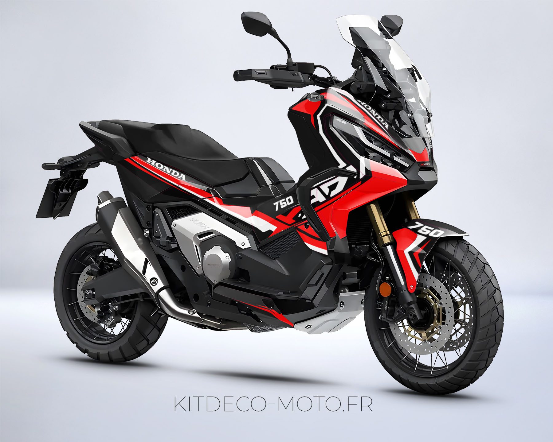 Honda X ADV 750 Graphic Kit – Factory Red | Kitdeco-moto.fr