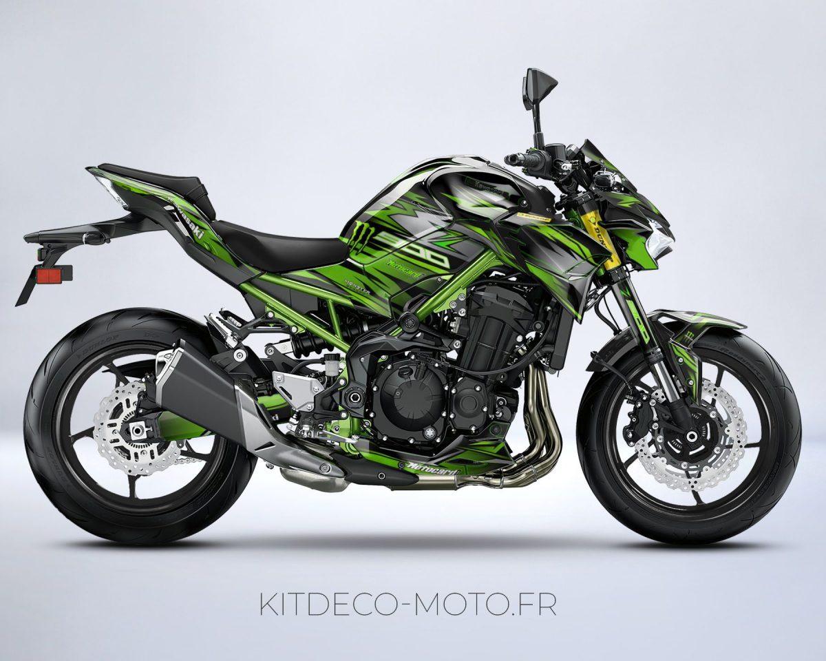 Kawasaki z900 line zestaw graficzny zielony