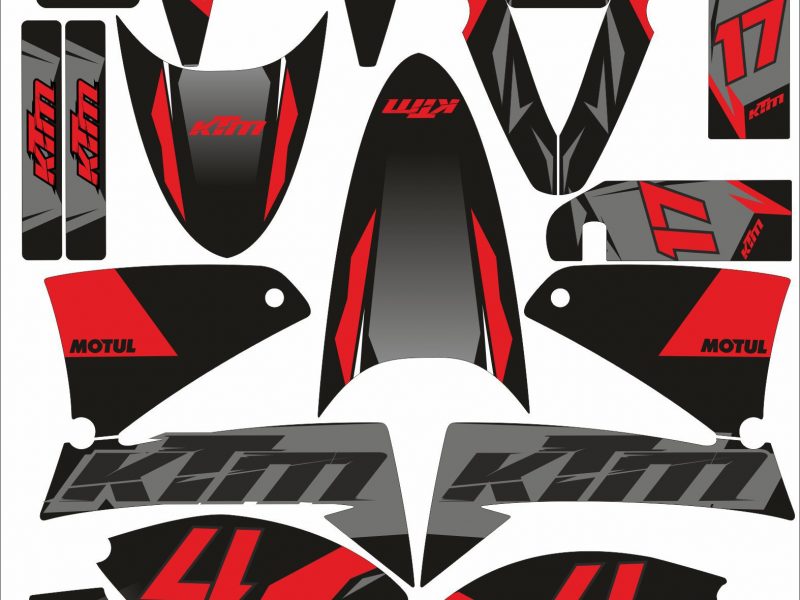 ktm 640 lc4 factory graphic kit red
