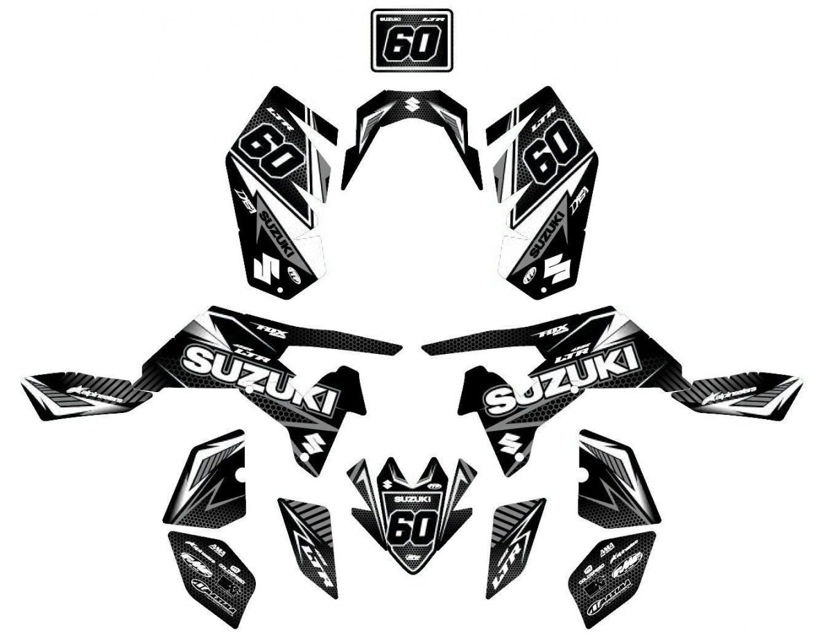 kit déco suzuki ltr 450 racing blanc