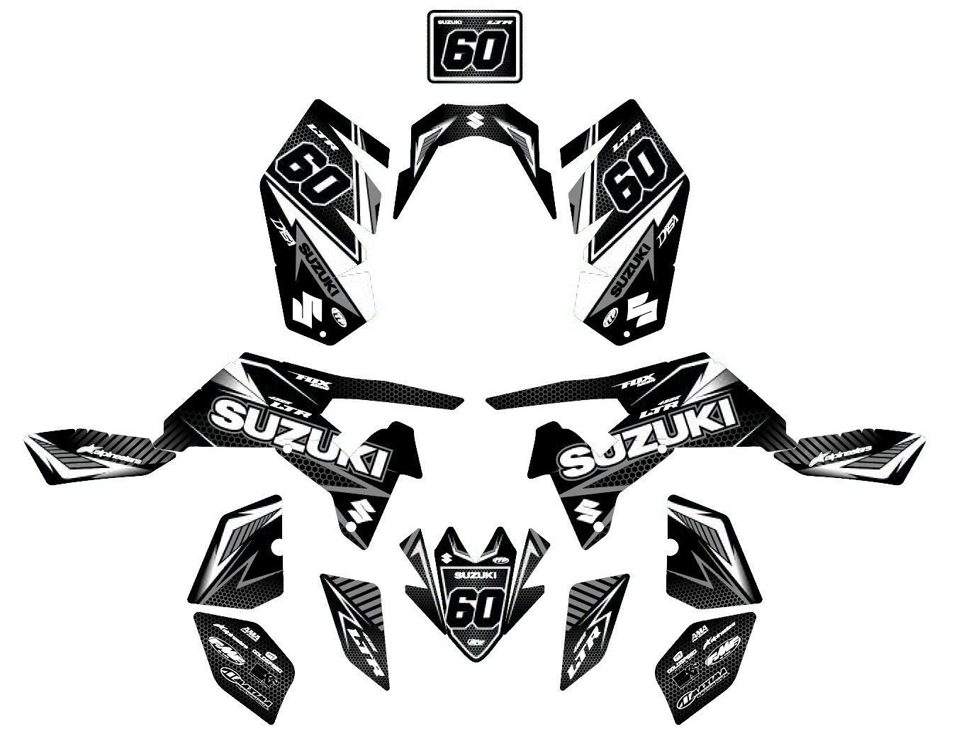 kit déco suzuki ltr 450 racing blanc