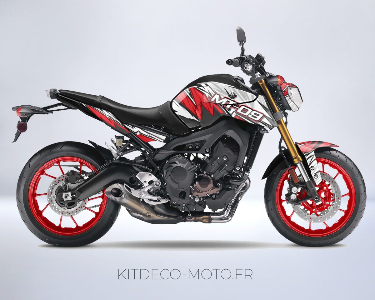 kit déco yamaha mt 09 flash rouge