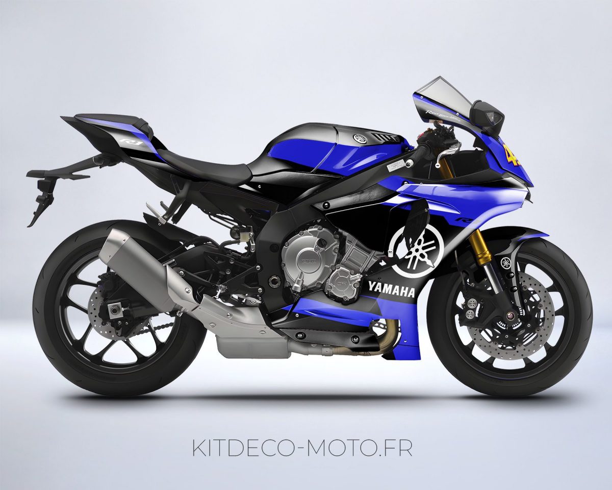kit déco yamaha r1 factory bleu