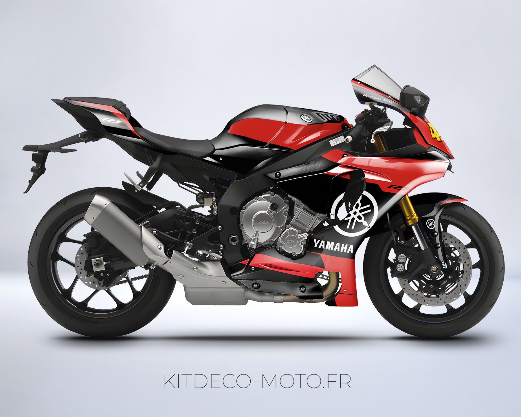 kit déco yamaha r1 factory rouge