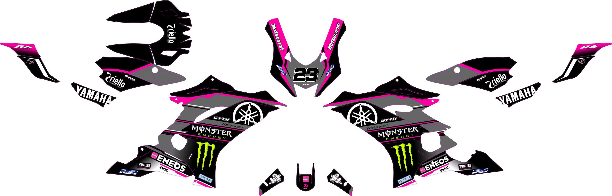 kit déco yamaha r6 gytr rose