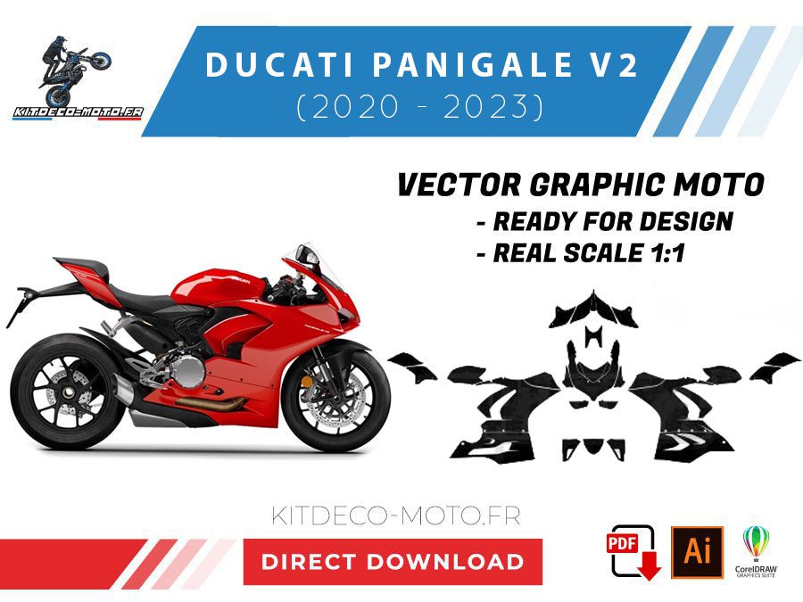 template ducati panigale v2 (2020 2023) vector