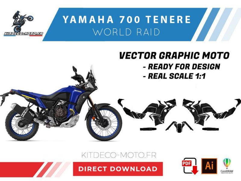 modelo yamaha 700 tenere world raid vector