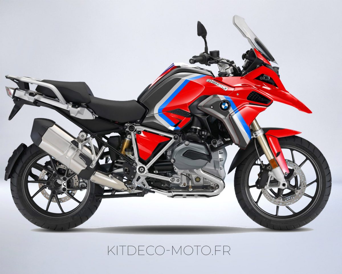 kit déco bmw r1250 gs racing rouge