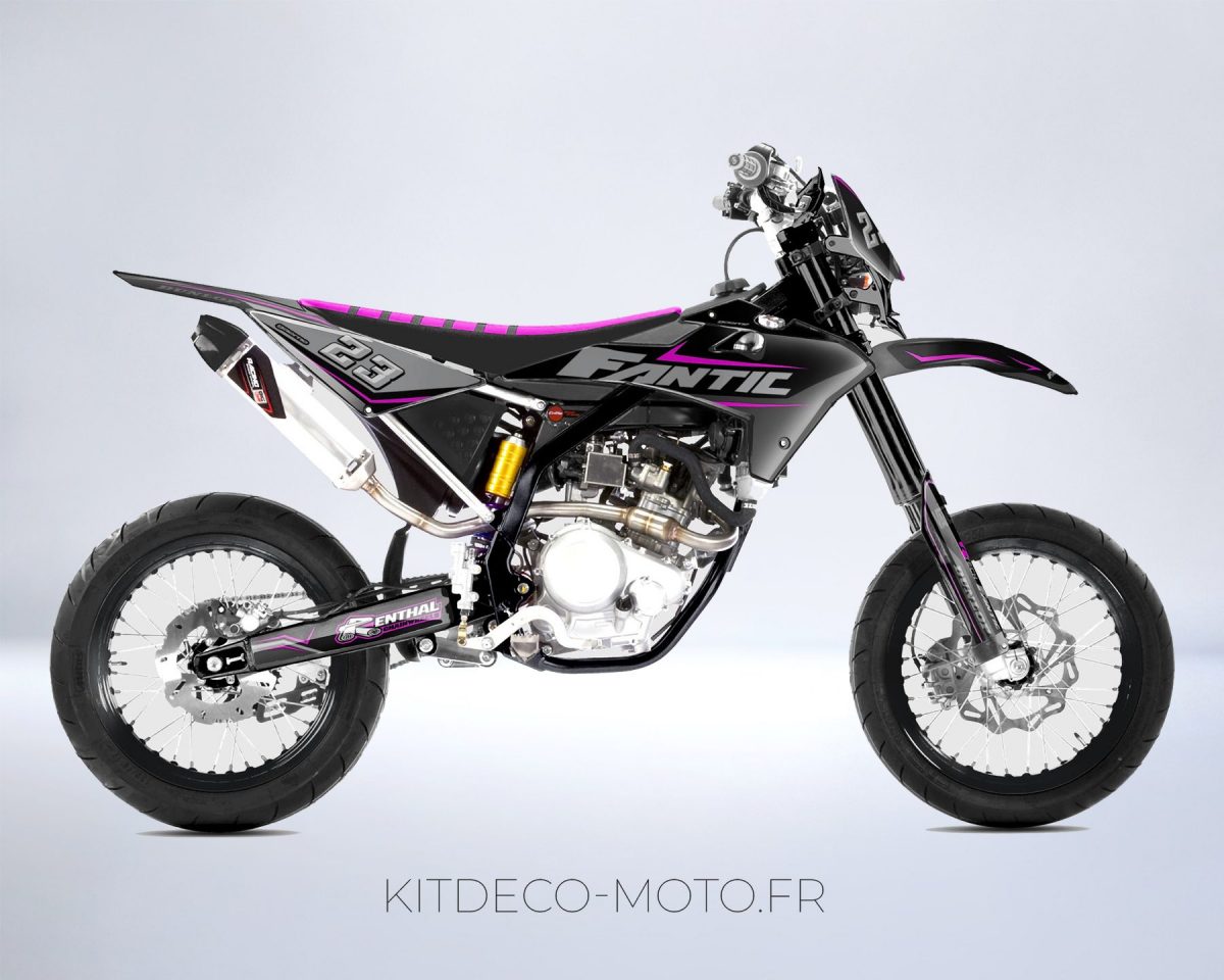 kit déco fantic xmf / xef 125 – ligne rose
