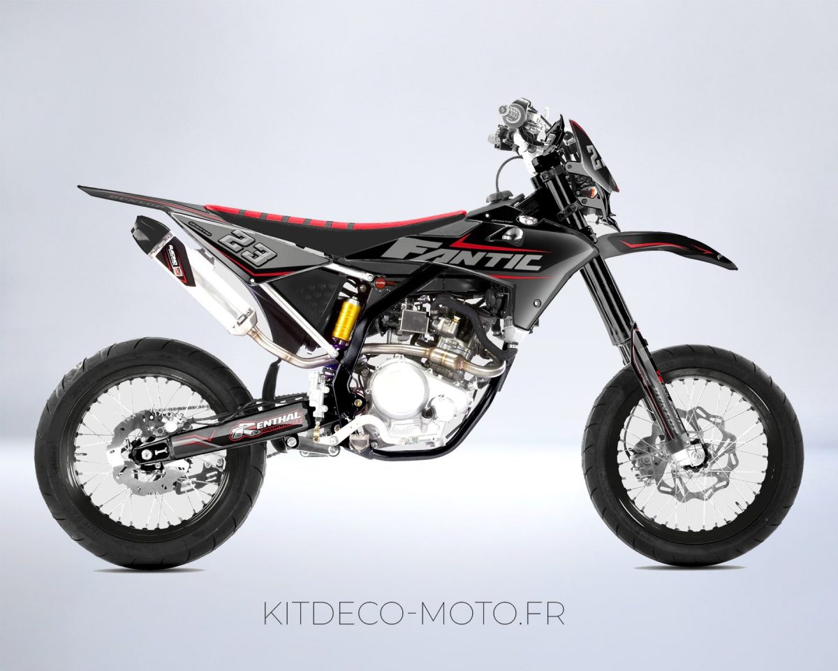 kit déco fantic xmf / xef 125 – ligne rouge