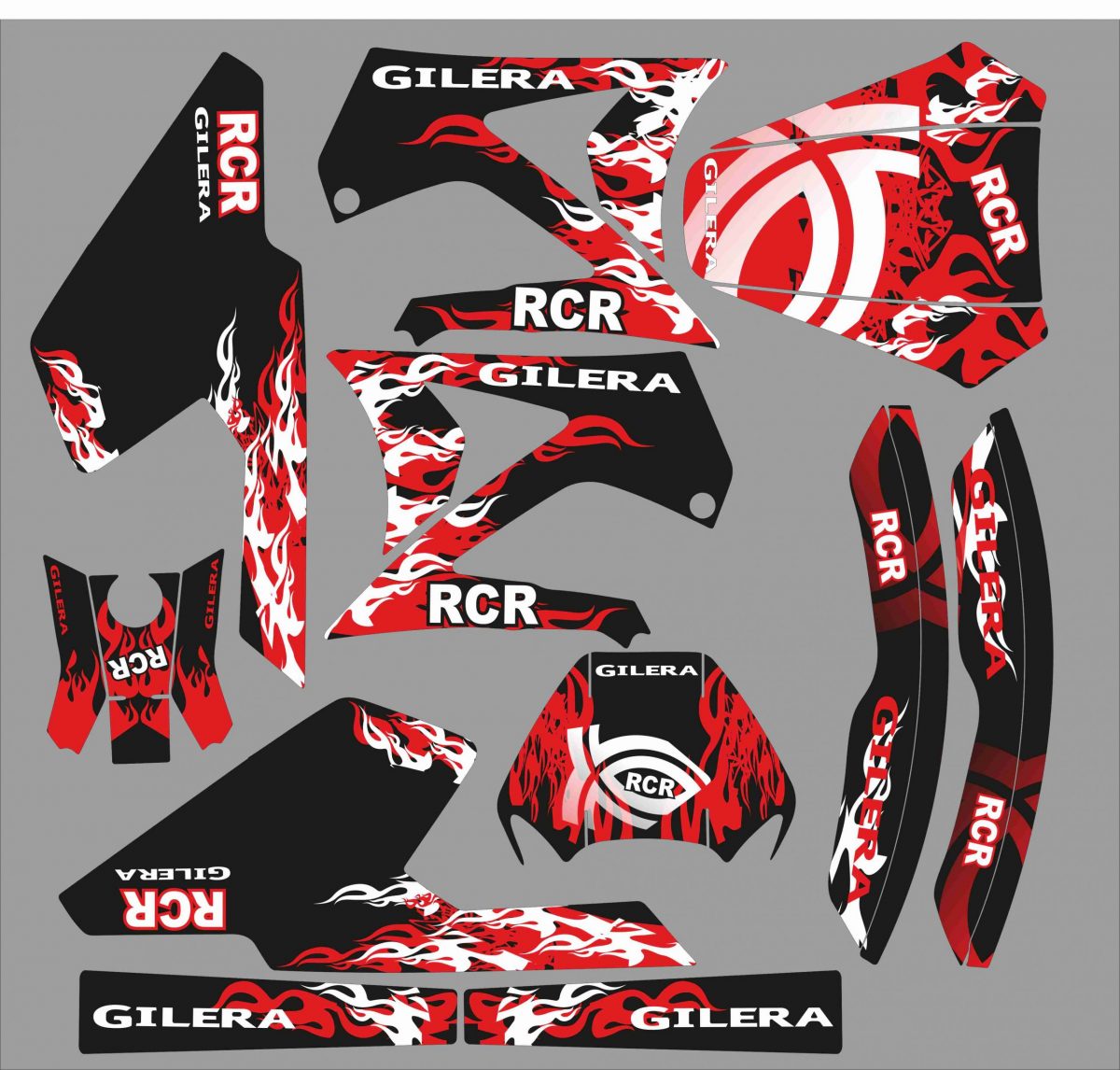 Gilera rcr avant 2011 fabryczny zestaw graficzny czerwony