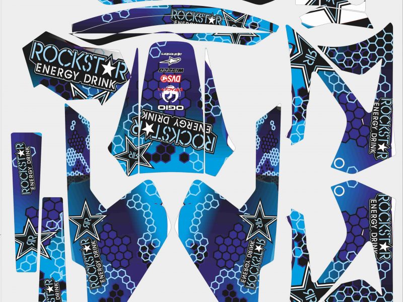 gilera rcr avant 2011 kit grafico rockstar blu
