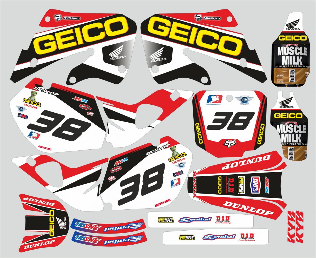 kit déco honda 125 / 250 cr (1997 1999) – geico