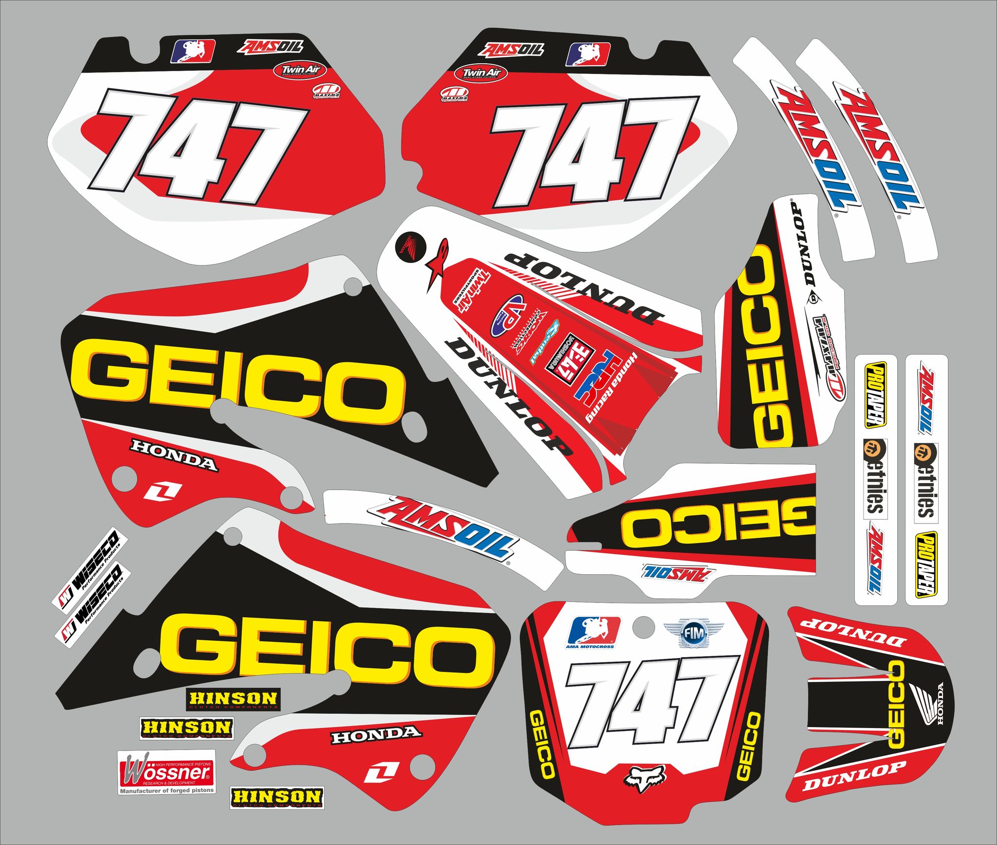 kit déco honda 125 / 250 cr (1997 1999) – geico #2