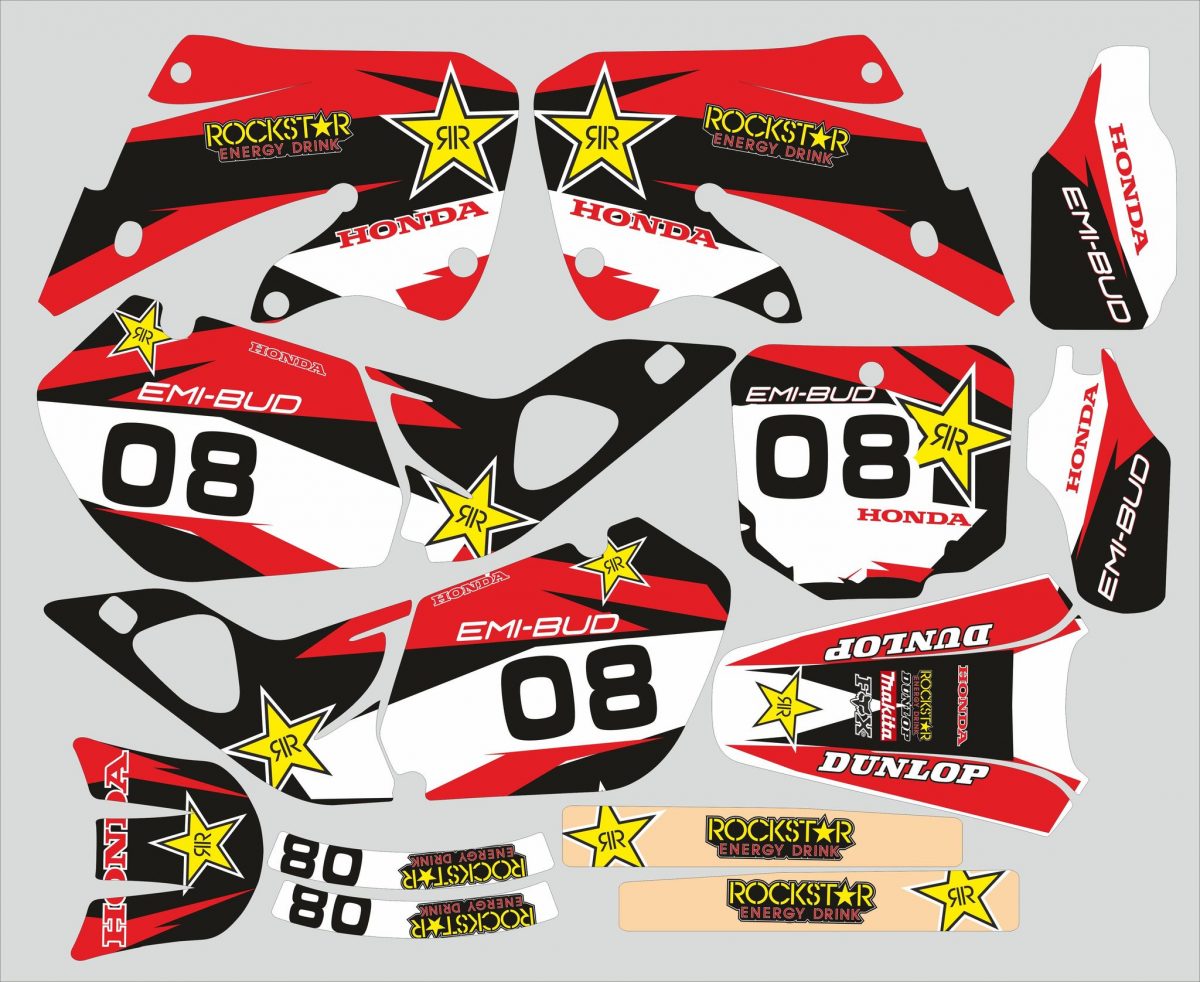 kit déco honda 125 / 250 cr (1997 1999) – rockstar
