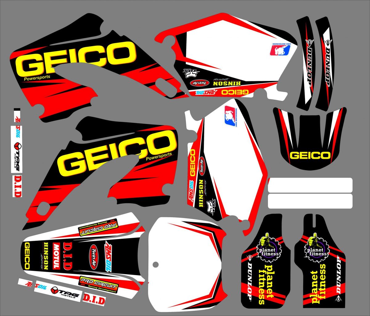 kit déco honda 125 / 250 cr (2000 2001) – geico