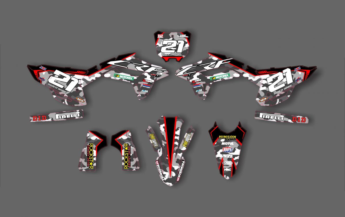 kit déco honda 250 crf (2022 2023) camouflage