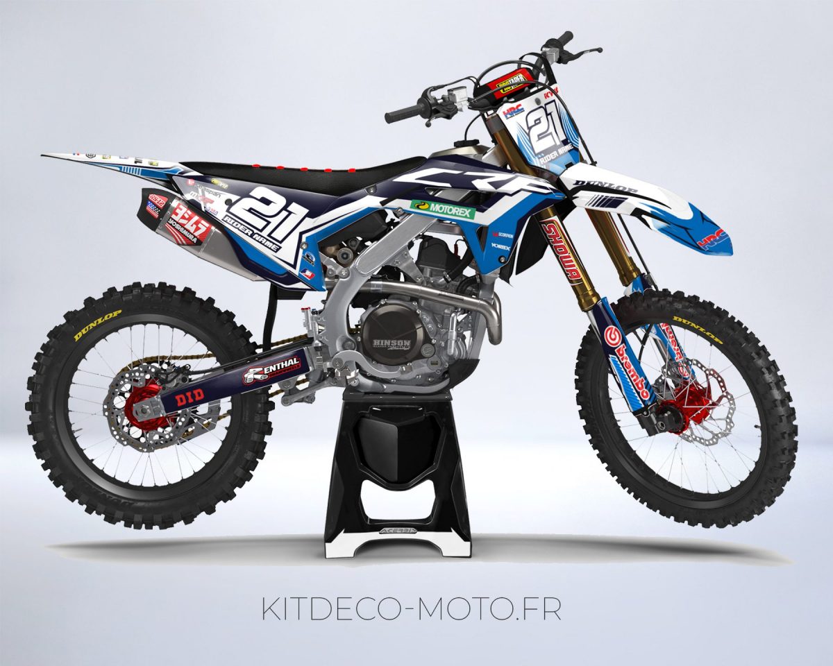 kit déco honda 250 crf (2022 2023) factory bleu