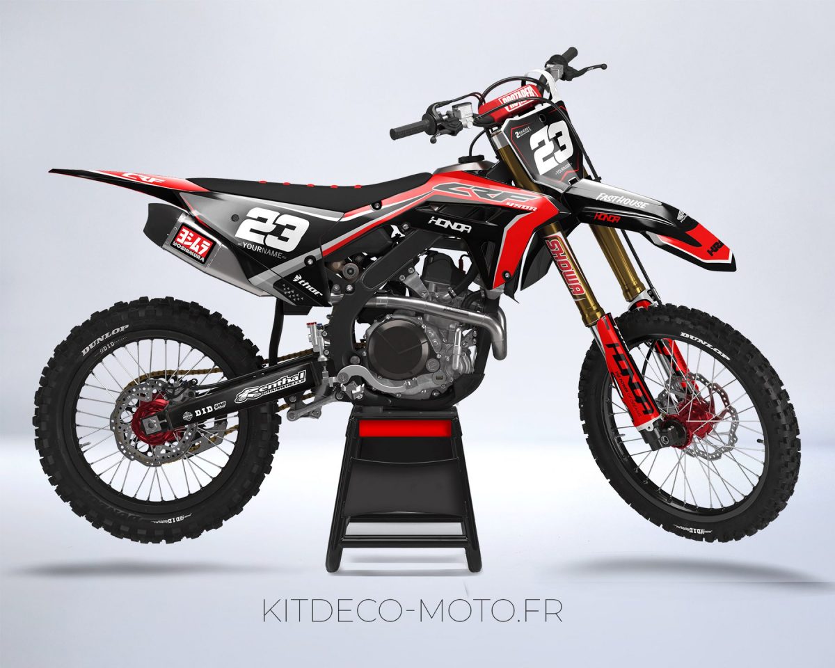 kit déco honda 450 crf (2021 2022) factory rouge #3