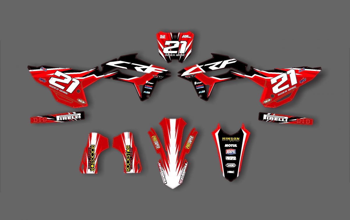 kit déco honda 250 crf (2022 2023) factory rouge