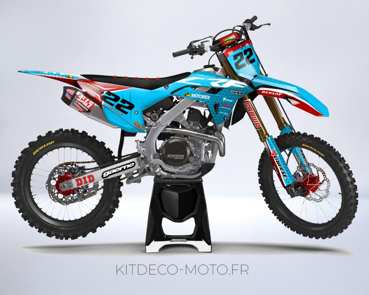 kit déco honda 250 crf (2022 2023) ligne cyan