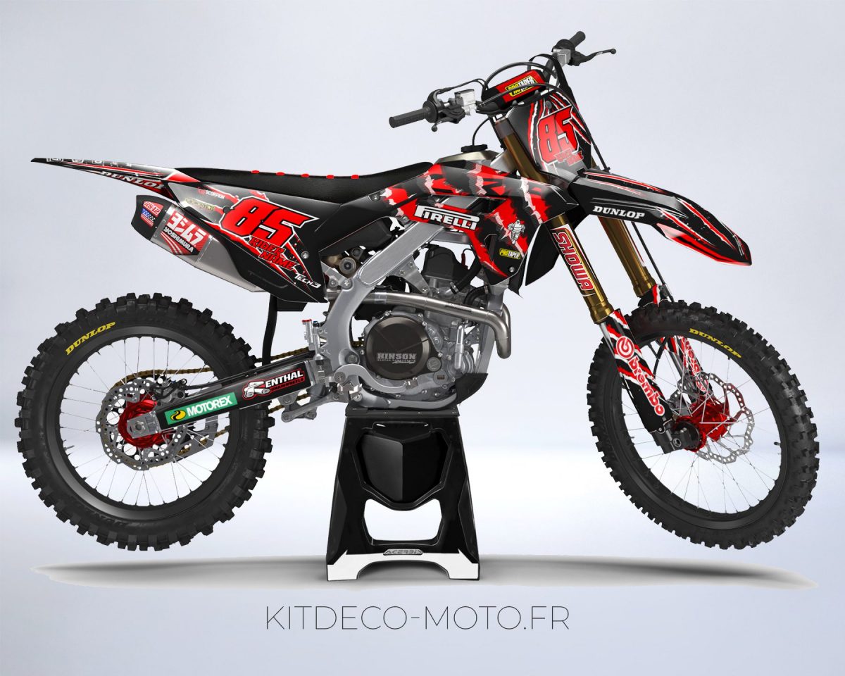 kit déco honda 250 crf (2022 2023) ligne rouge