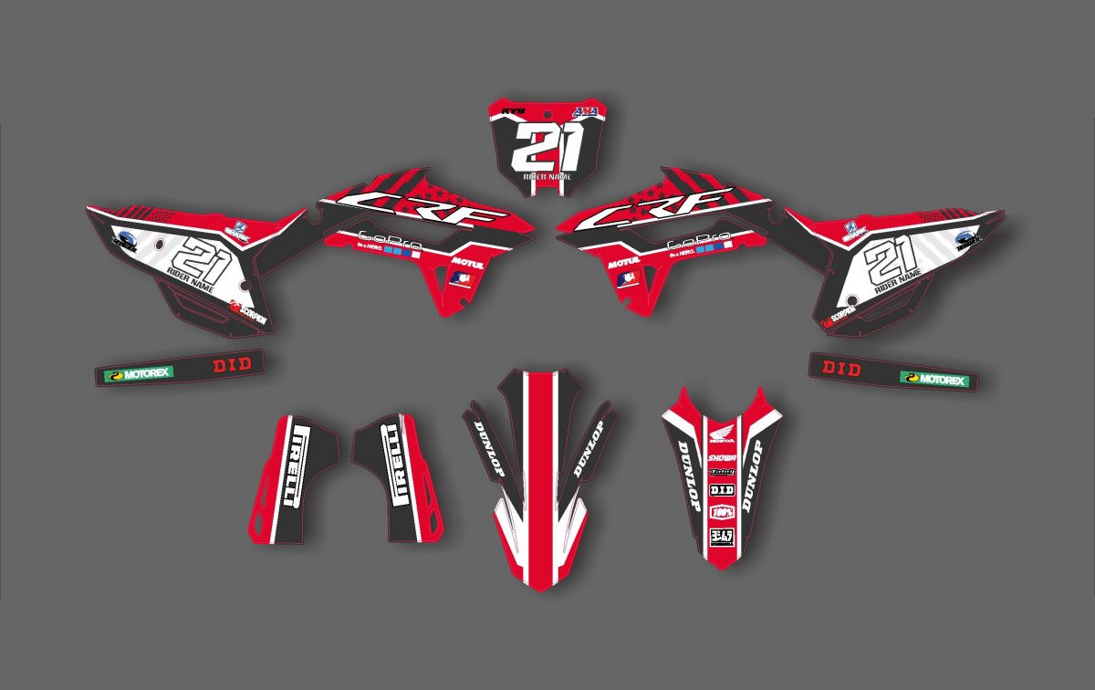 kit déco honda 250 crf (2022 2023) racing rouge