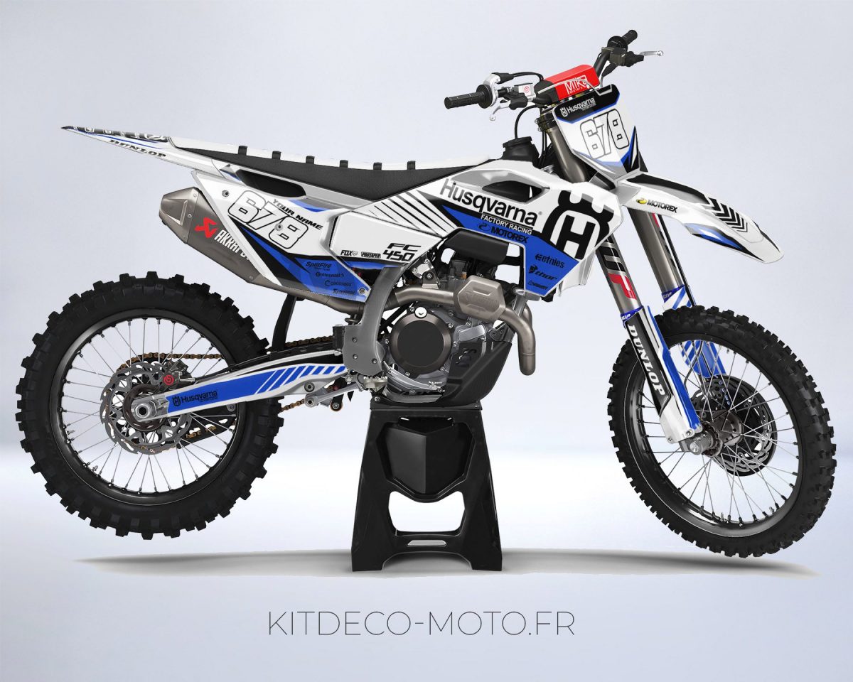 kit déco husqvarna 250 / 450 fc (2023) ligne bleu