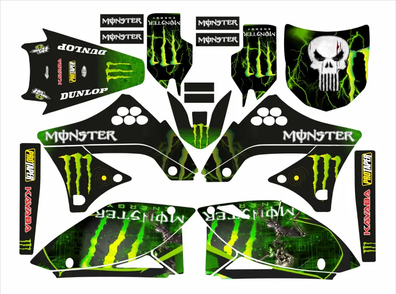 graphic kit kawasaki 250 kxf (2009 2012) monster #2
