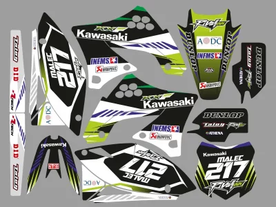 kit gráfico kawasaki 250 kxf (2009 2012) corrida