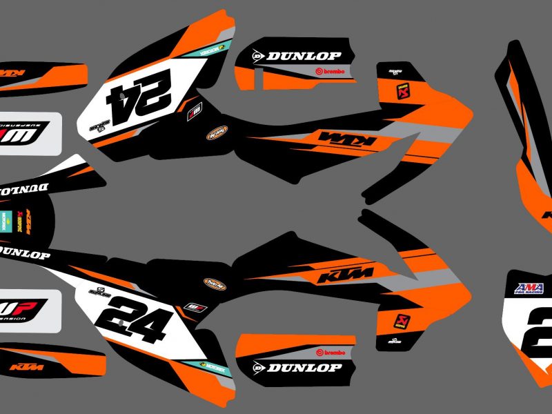 Grafikkit KTM 65 SX (2016 2022) werkseitig orange
