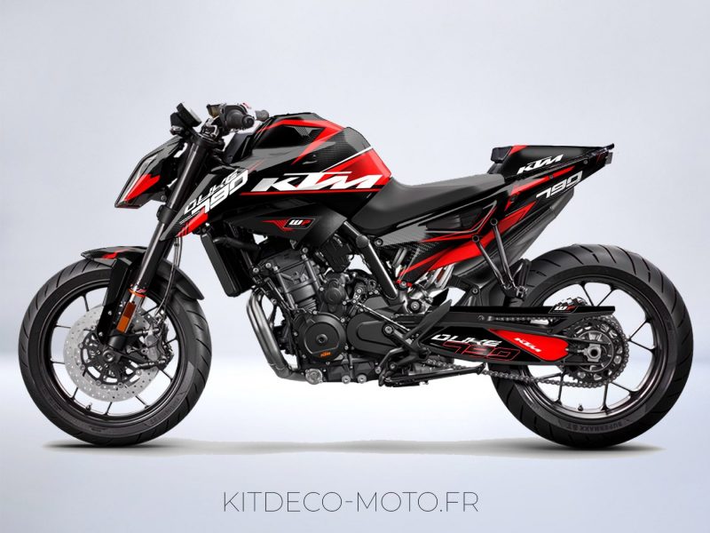 kit déco ktm 790 / 890 duke factory rouge