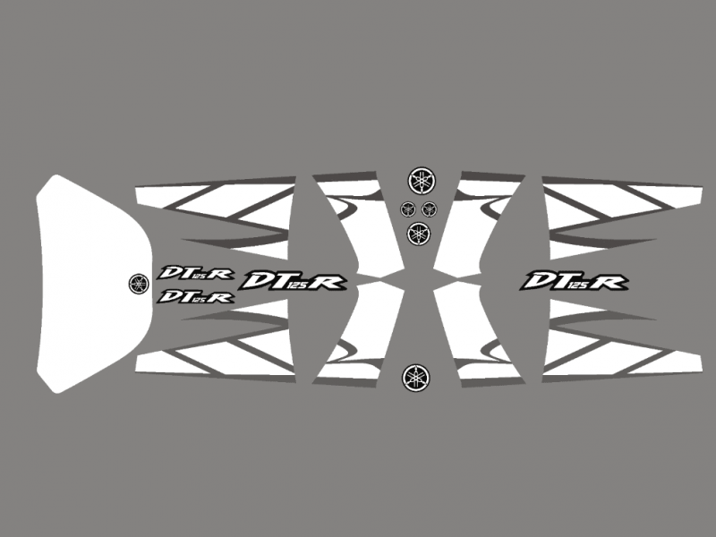 zestaw graficzny yamaha dt 125 aircross biały (kopia)