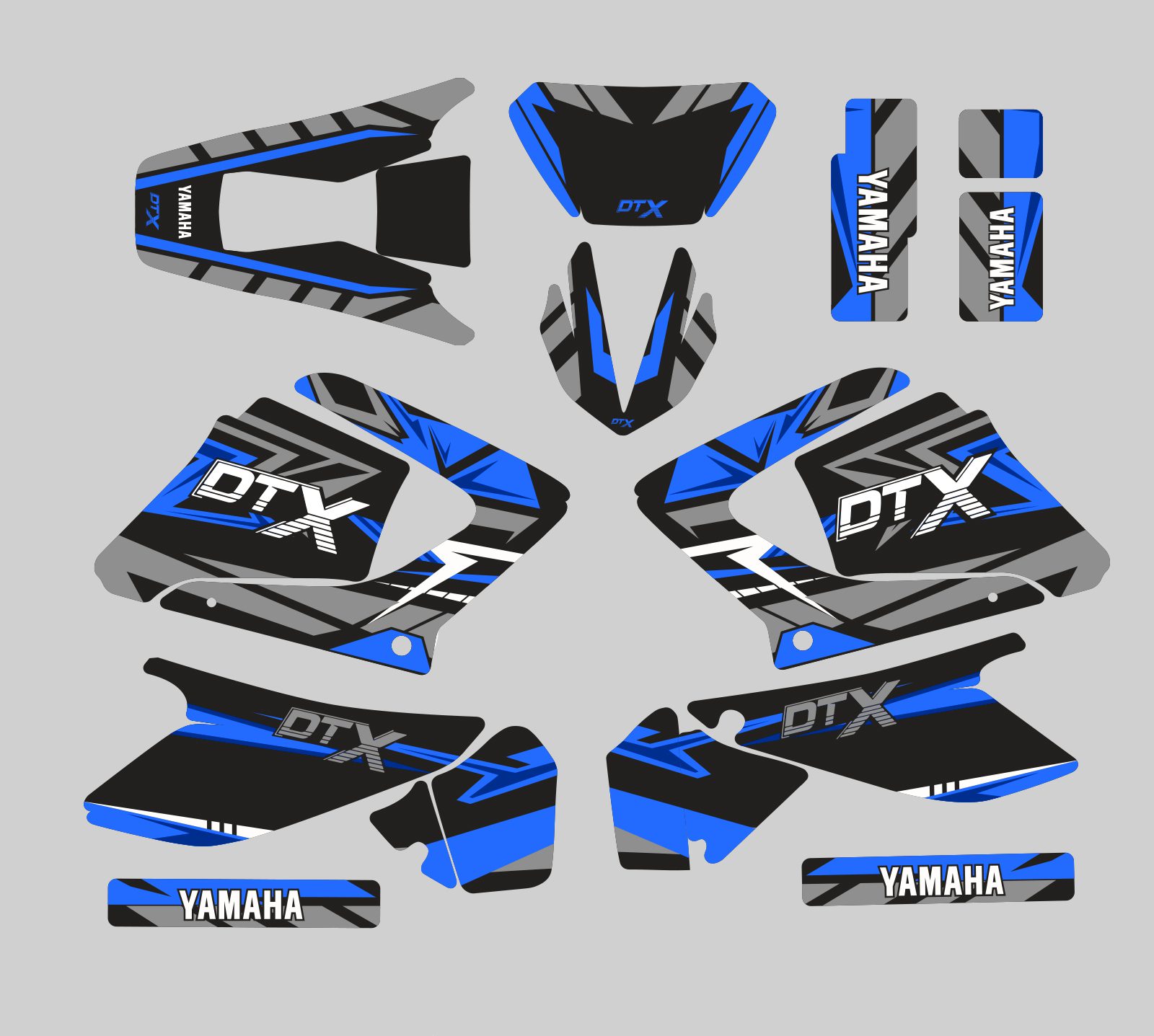 kit déco yamaha dt 125 aircross bleu