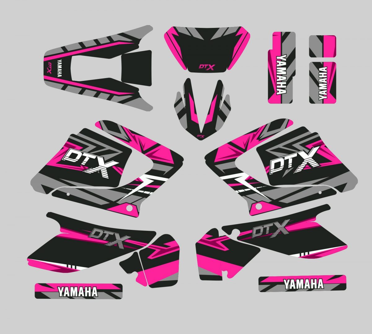 kit déco yamaha dt 125 aircross rose