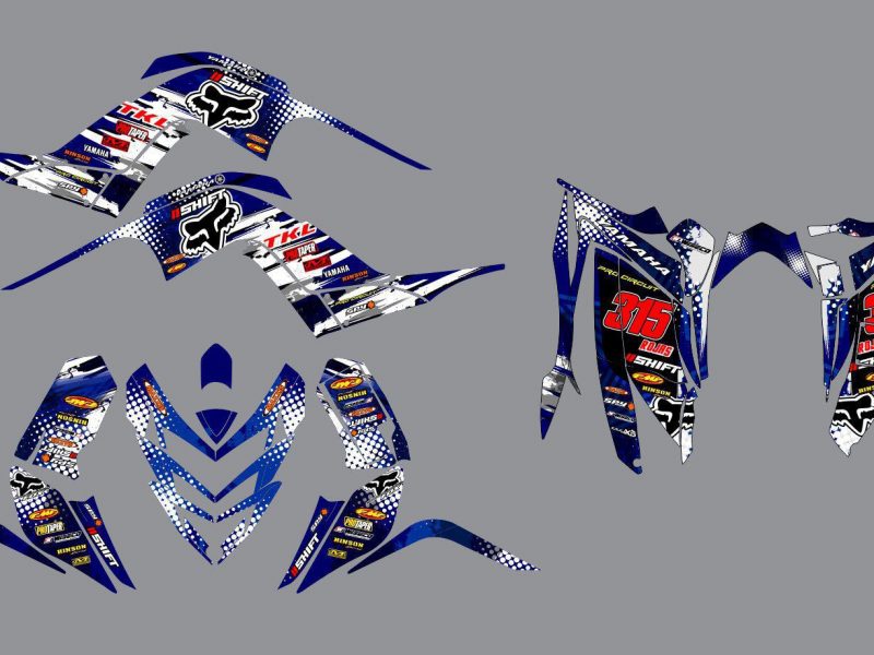 Grafikkit Yamaha YFM 700 Raptor Fuchsblau