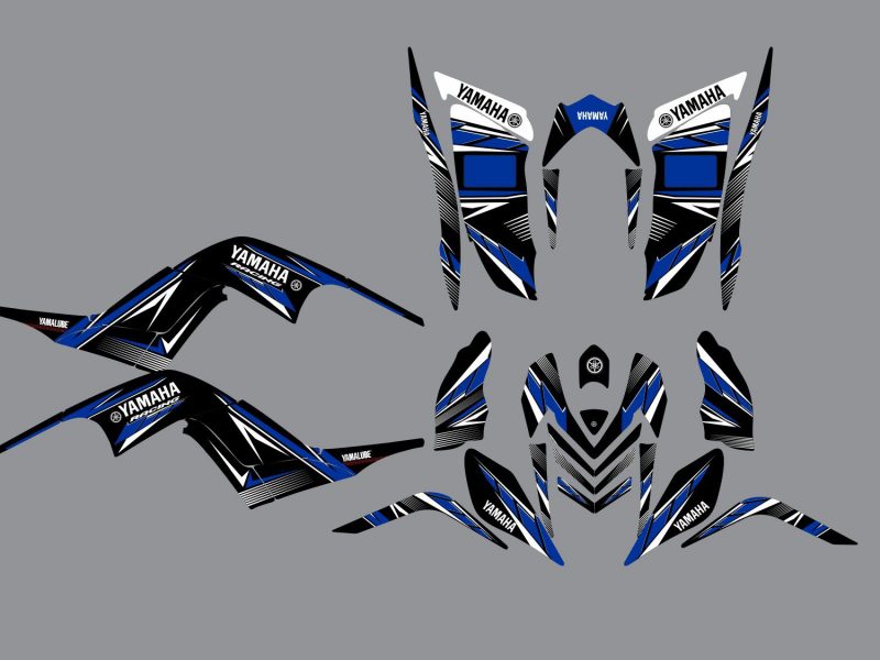 kit grafico yamaha yfm 700 raptor line blu