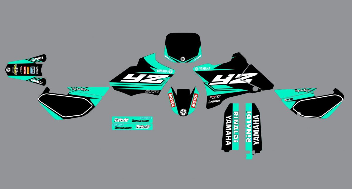 kit déco yamaha 85 yz factory cyan