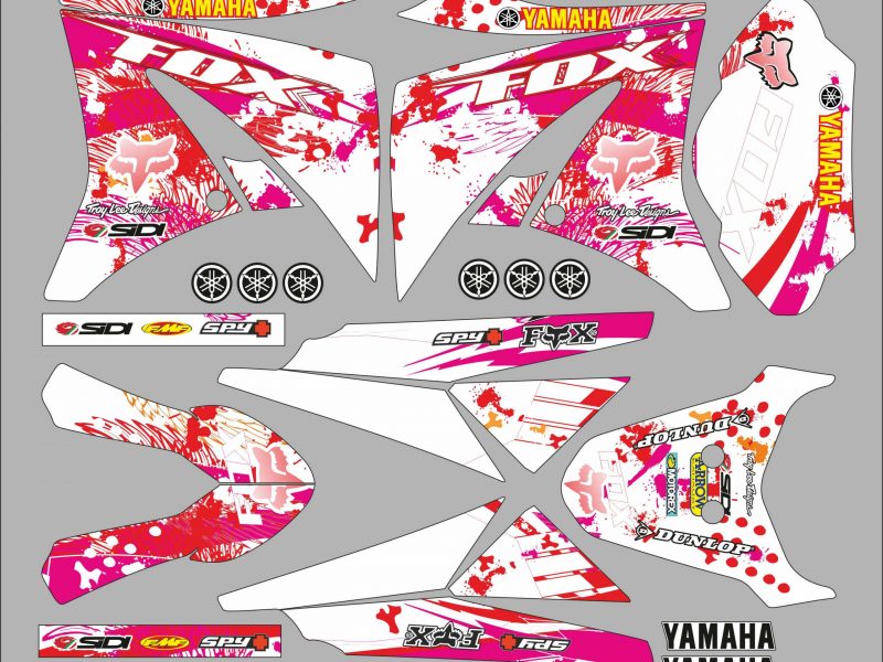 Zestaw graficzny yamaha xt 125 – różowy lis